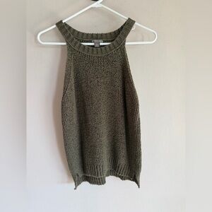 Coldwater Creek Dark Olive Knit Sweater